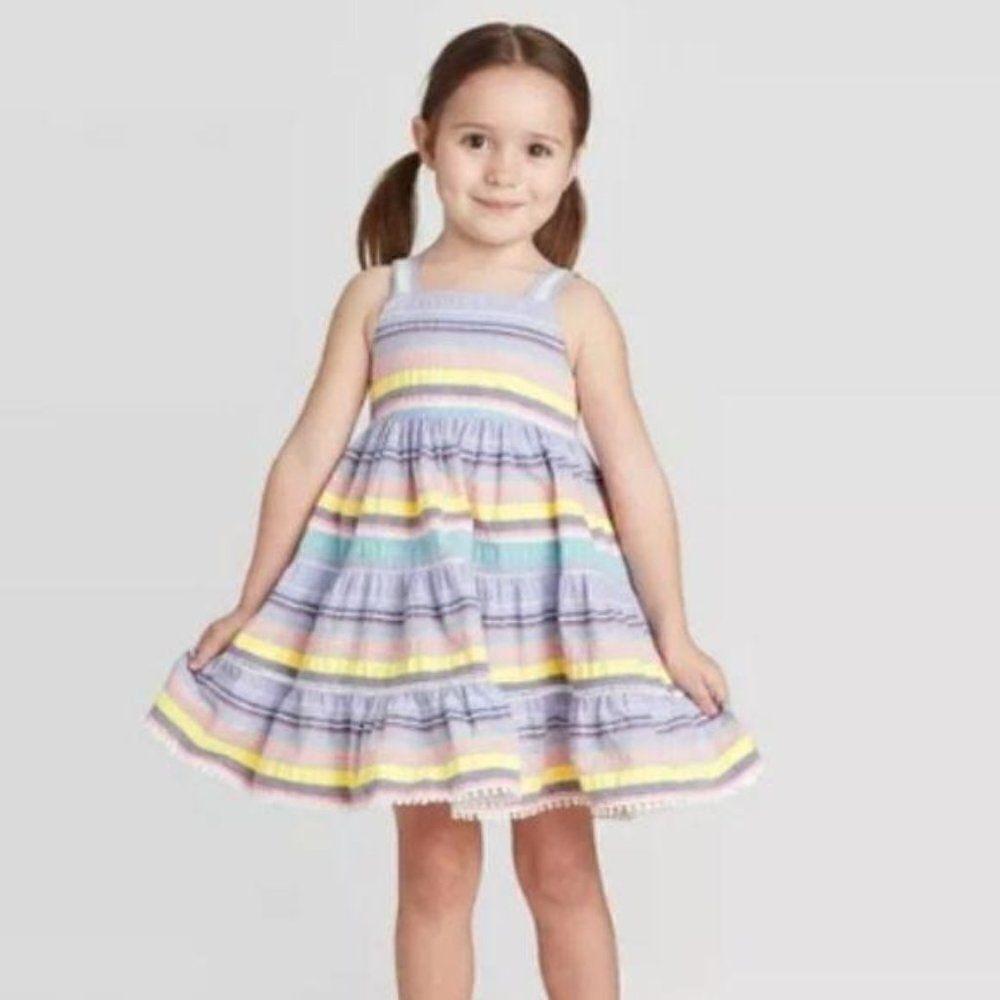 NWT 3T Pastel Stripe Tank Dress Sundress